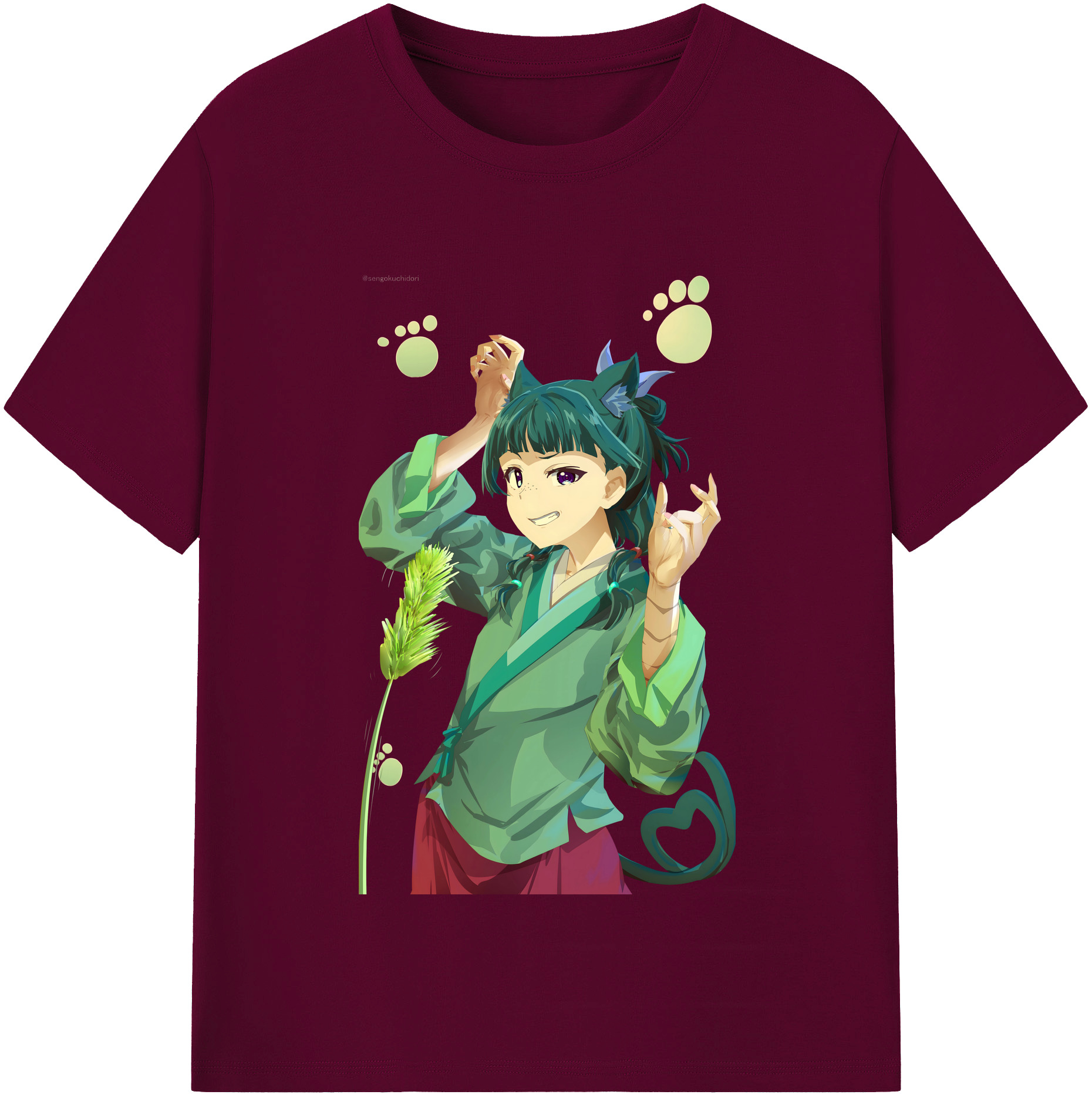（画像用） 薬屋のひとりごと The Apothecary Diaries レディースカジュアルプリントTシャツ（綿100％）